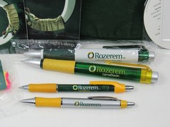 Rozerem 9 Pc Drug Rep Lot Pouch PENS Magnet Ear Plugs Sleep Diary Info Brochure