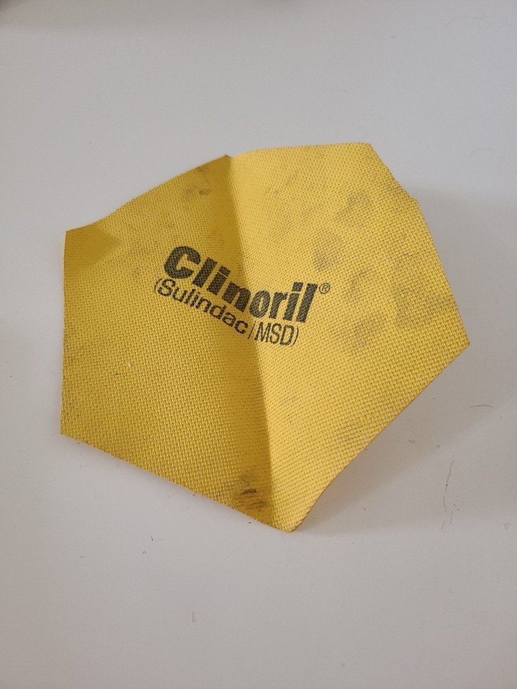 Pharmaceutical Drug Rep Item – CLINORIL – Jar lid opener – 1 gripper pad USED