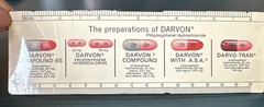 Vintage Lilly Promotional 6” Ruler Darvon Propoxyphene HCI November 1968