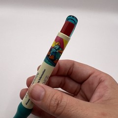 AMBIEN Drug Rep Pharmaceutical Promo Advertising PEN Chunky Wide Pink Yellowed