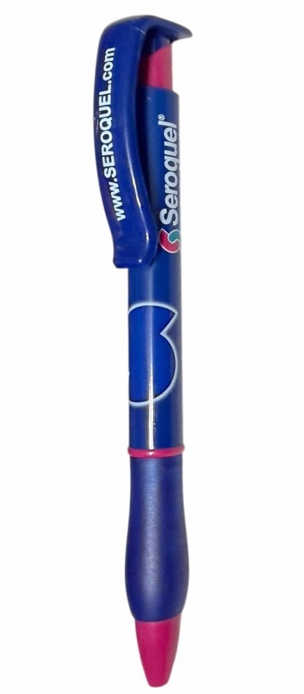 Drug Rep SEROQUEL Collectible Pharmaceutical Pen Pocket Clip # 3
