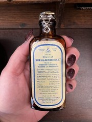 Vintage Amber Glass Medicine Bottle Belladenal Elixir Psychiatric Drug RARE!