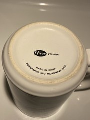 Pfizer Zoloft Coffee Mug Cup White Blue Pharmaceutical Promo Rep Advertising VTG