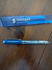 Seroquel Heavy Metal Twist PEN Drug Rep Pharmaceutical Promo Medical Advertising