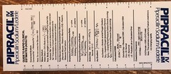 Pipracil Pharmaceutical Drug Rep Reference Ruler Plastic