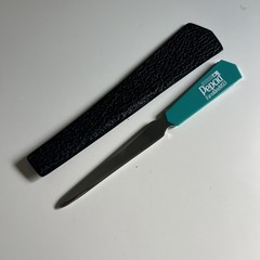 Vintage Pepcid IV Famotidine MSD Letter Opener Drug Pharma Advertising Teal Case