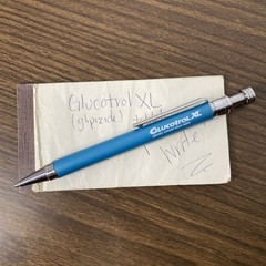 Rare Glucotrol XL Heavy Metal Drug Rep Pen Pharmaceutical Pharma Writes