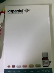 Early 2000s RARE risperdal drug rep merch comes with Mug, pen, & two note pads