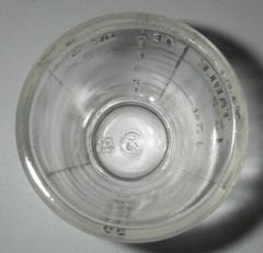 Armstrong Cork De luxe Medicine Glass Drug Sundries Measuring Cup Footed