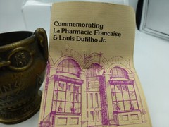 Vintage Coricidin Mortar & Pestle for La Pharmacie Francaise & Louis Dufilho JrB