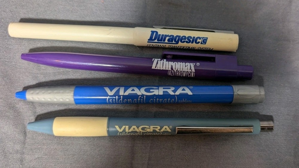 4 Drug Rep Pens – Fentanyl, Viagra, and Zythromax – Used See Photos and Descript