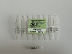 8 x Neodymium Metal 99.9% un-oxidized Argon Ampoules WHOLESALE Periodic Elements