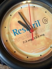 Vntg Restoril Drug CIV Temazepam Brand Promo Battery operated Wall Clock 80s