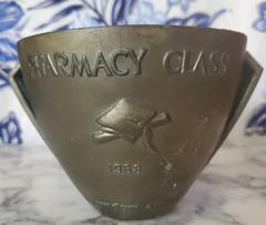 Vintage Pharmacy Class 1968 Mortar & Pestle Rx Secundum Artem Schering