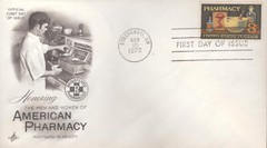 1972 First Day Cover – honoring Pharmacy – Art Craft (black)