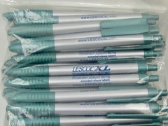 Lot of 50 Silver & Green Lescol XL Drug Rep Pharmaceutical Promo Pens Sealed Bag