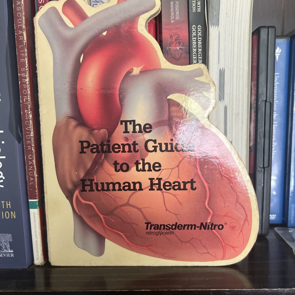 Heart Book Patient Guide to the Human Heart Transderm Nitro Advertising Medical