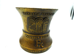 Vintage Coricidin Mortar & Pestle Americas First Pharmacy 1816 Museum