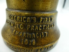 Vintage Coricidin Mortar & Pestle Americas First Pharmacy 1816 Museum