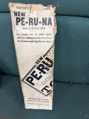 **RARE**1950’s Pe-Ru-Na Iron Tonic Chicago Ill 8 5/8 “ CLEAR Medicine bottle**