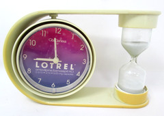 Drug Rep Clock Advertising Pharmaceutical Promo LOTREL Hourglass Battery Op