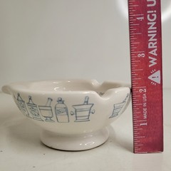 VTG Merck Sharp & Dohme Porcelain Pharmacy Mortar & Pestle Ashtray MSD C. Lamb