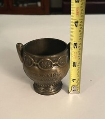 Vintage Bronze Brass Mortar Schering 1979 Apothecary Chemist Miniature No Pestle