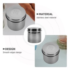 2 PCS Stainless Steel Jars Iodine Gauze Holder Iodophor Canister 3.14 Inch