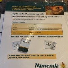 Namenda Pharmaceutical Clipboard Drug Rep Promo 2000s