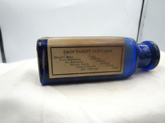 MM – 1890’s Blaud’s Comp Cascara Boston, Mass 4 3/8″ Cobalt Blue Medicine bottle