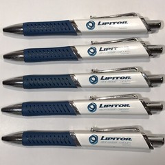 Lipitor/Caduet Heavy Metal Drug Rep Pharma Advertising Promo Pen Lot of 5