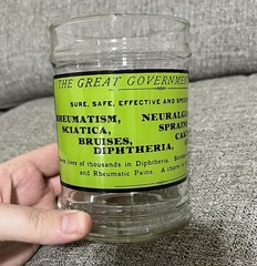 VTG Glass Apothecary Jar With Lid Army Navy Liniment Medicine Remedy 1970’s