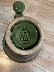 Schering Coricidin RX Pharmaceutical Promo Coffee Mug Green Galen 131-201 A.D.