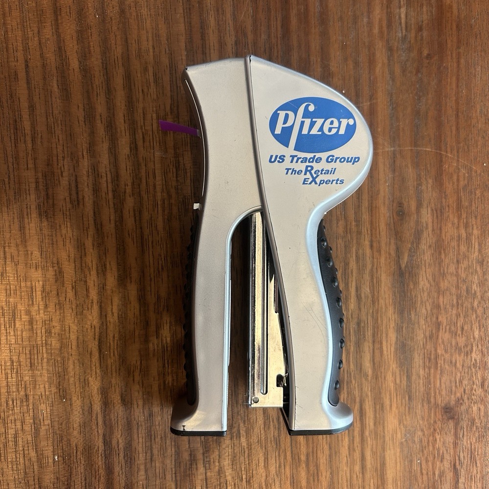 Pharmaceutical Promotional Stapler Tape / Tape Tab Dispenser Giveaway Phizer