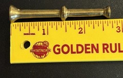 Vtg Small Brass Ornate Mortar & Pestle Pharmacy / Medical 2″ Tall