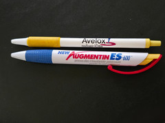 Avelox Augmentin ES Pharmaceutical Advertising Ballpoint Pens
