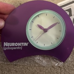Vintage Drug Pharma Neurontin moon clock Space Age Purple Promo Drug Rep