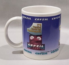 Vintage CEFZIL Cephalosporin Pharma Drug Rep Advertising Coffee Cup Mug