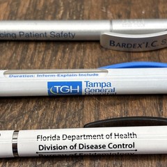 Lot 6 Pharmaceutical Drug Rep Pens Medical, Collectibles, Heavy Metal, Plastic