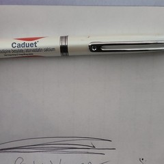 Caduet Amlodipine/Atorvastatin Drug Rep Promotional Ballpoint Pen White/Black
