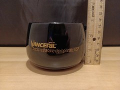 Vintage Vanceril Inhaler Drug Rep Advetising Promotional Black Plastic Mug