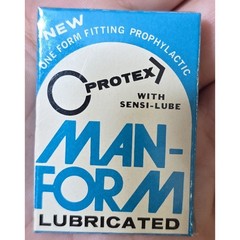 Vintage 1971 Protex Man-Form Prophylactic condom National Sanitary Labs Chicago