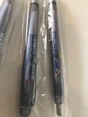 3 New Original Wrapping CLARINEX Pens Grayish Lavender Color with Logo