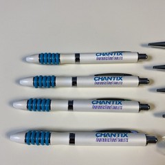 CHANTIX PENS Pharmaceutical Promotional Drug Rep Advertising Promo Pharma Metal