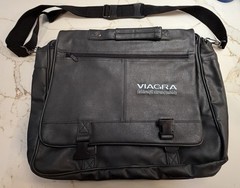 Vintage Viagra Pfizer Messenger Laptop Bag Medical Sales Rep Collectible