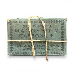 Antique Bromo-Caffeine Box Keasbey & Mattison Apothecary Headache Cure c1900 Vtg