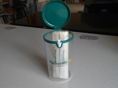 ~~RARE NAMENDA PHARMACEUTICAL TONGUE BLADE DISPENSER+ ORIGINAL TONGUE BLADES~~