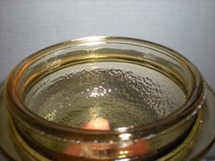 Vintage Apothecary Jar Amber Yellow Urn Ginger Glass Canister 11.5″