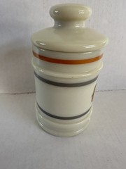 Vintage RX Apothecary Jar DARVON Compound-65 Opaque Glass Pharmacy Drug Store