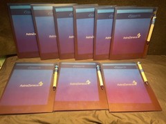 9 (Nine) Nexium Pharmaceutical New Drug Rep Pens, Notepad, and Mini Binders